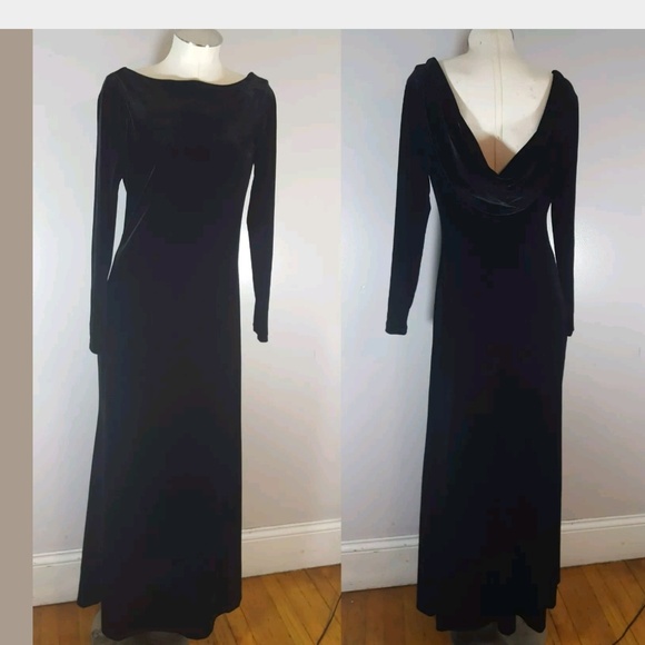 ralph lauren velvet gown